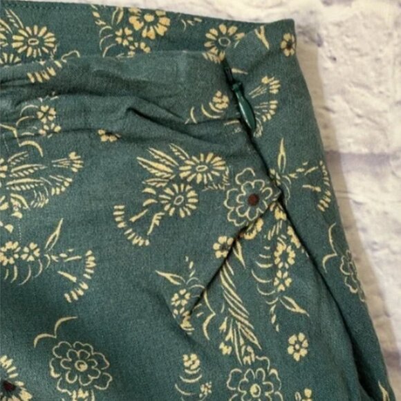 Free People - Faux Wrap Mini Skirt, Bandana Style - Size 4 (Green Floral) - Picture 10 of 15